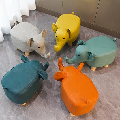 Children's Wood Elephant Stool