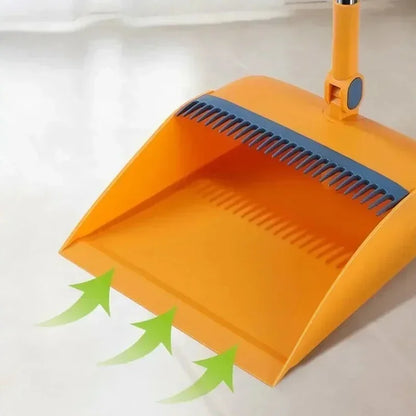 Vertical Folding Broom And Dustpan Set