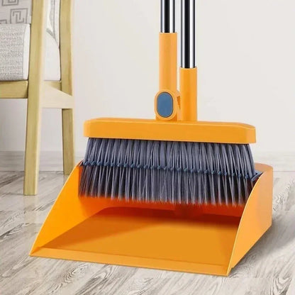 Vertical Folding Broom And Dustpan Set